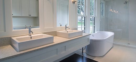 bathroom vanity sinks and free standing tub